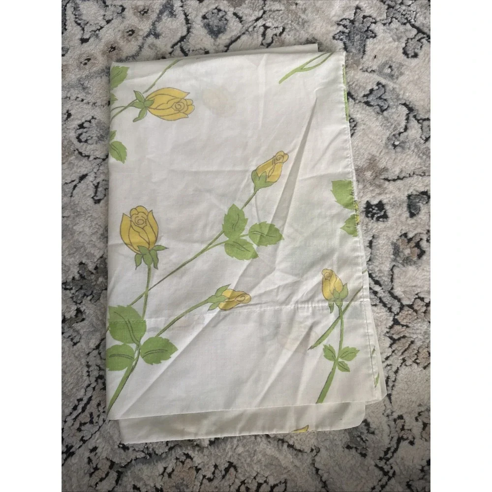 Vtg Floral Pillowcases 3 yellow Florals